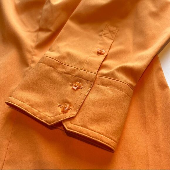 Lane Bryant Women's Button up blouse, long sleeve Orange Size 18/20 - Picture 8 of 9